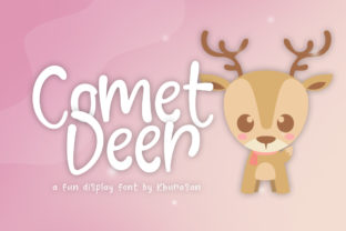 Comet Deer Font for Festive Design Projects