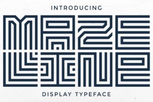 Maze Line: The Futuristic Display Typeface for Bold Maker Brands