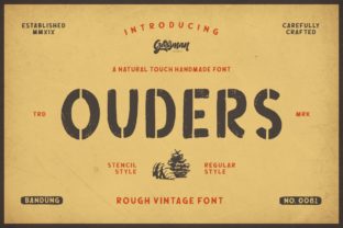 Ouders: A Hand-Drawn Display Font for Authentic Editorial Design