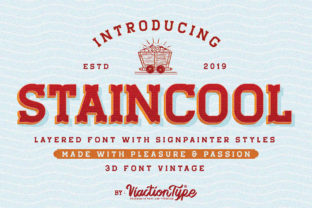 Staincool Family: The Retro Display Font for Crafters